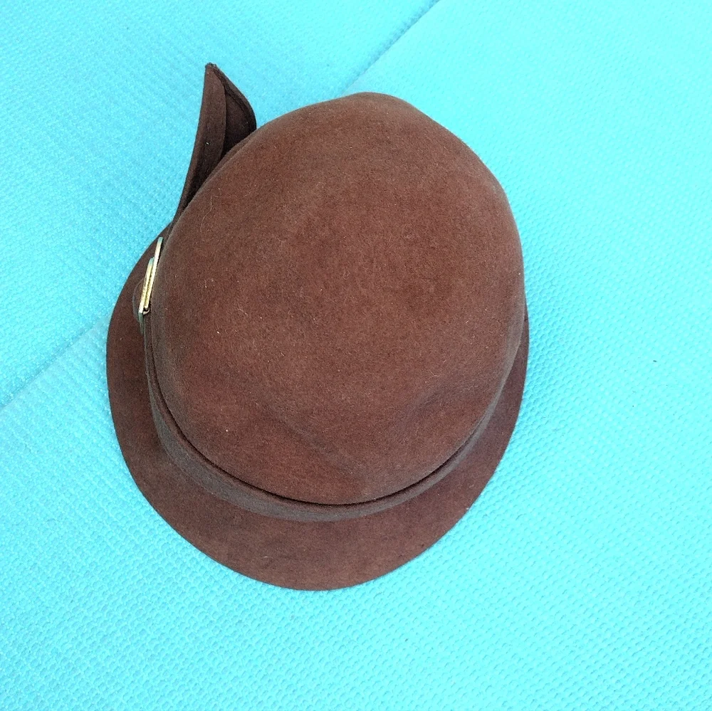 August Women's Bucket Hat 100% Wool Brown